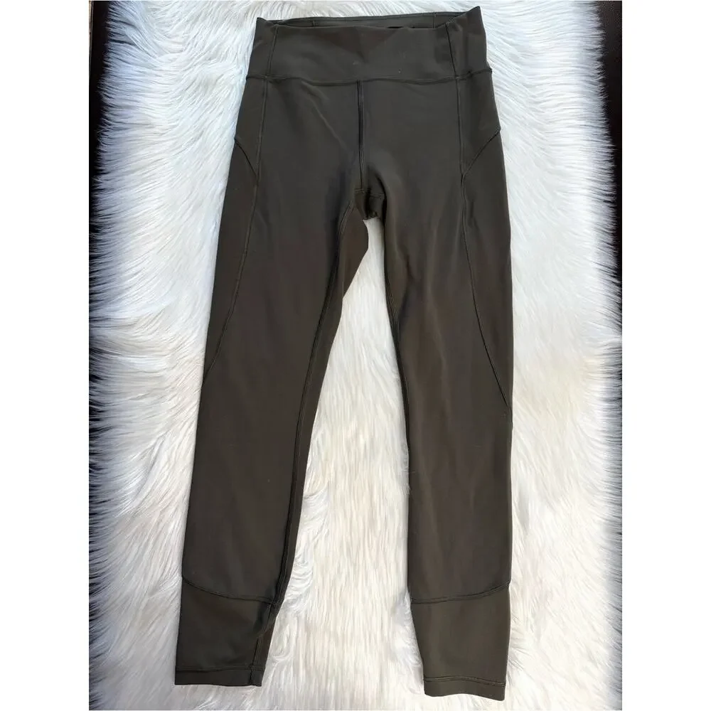 Lululemon Olive Green 7/8 Everlux 25” Tights